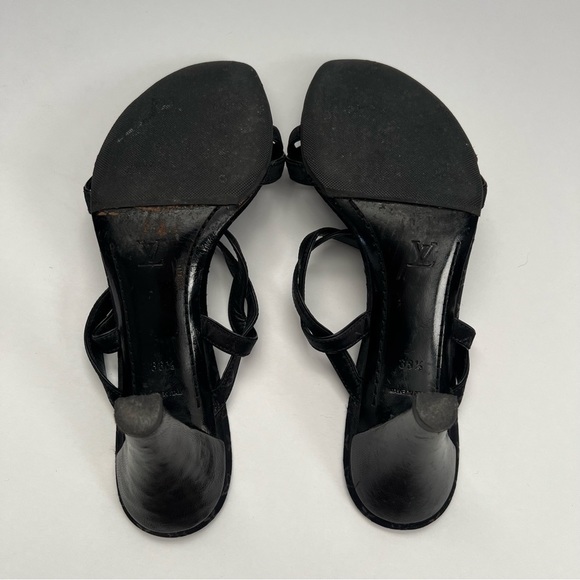 Louis Vitton LV Monogram Double Strap Heels - Picture 5 of 10